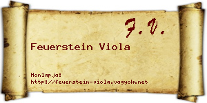 Feuerstein Viola névjegykártya